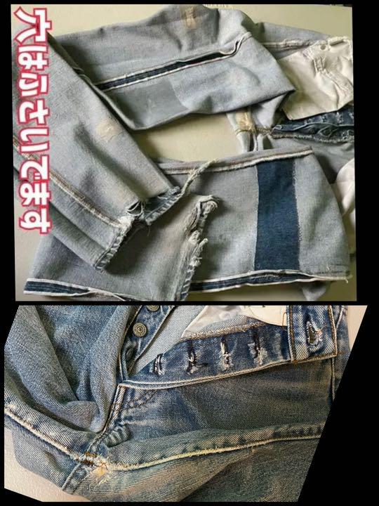 限定品国産 6-80'sリーバイス501 穴ダメージ66モデルより後の fKbhP-m14192966144 赤耳W30ビンテージ 日本製定番