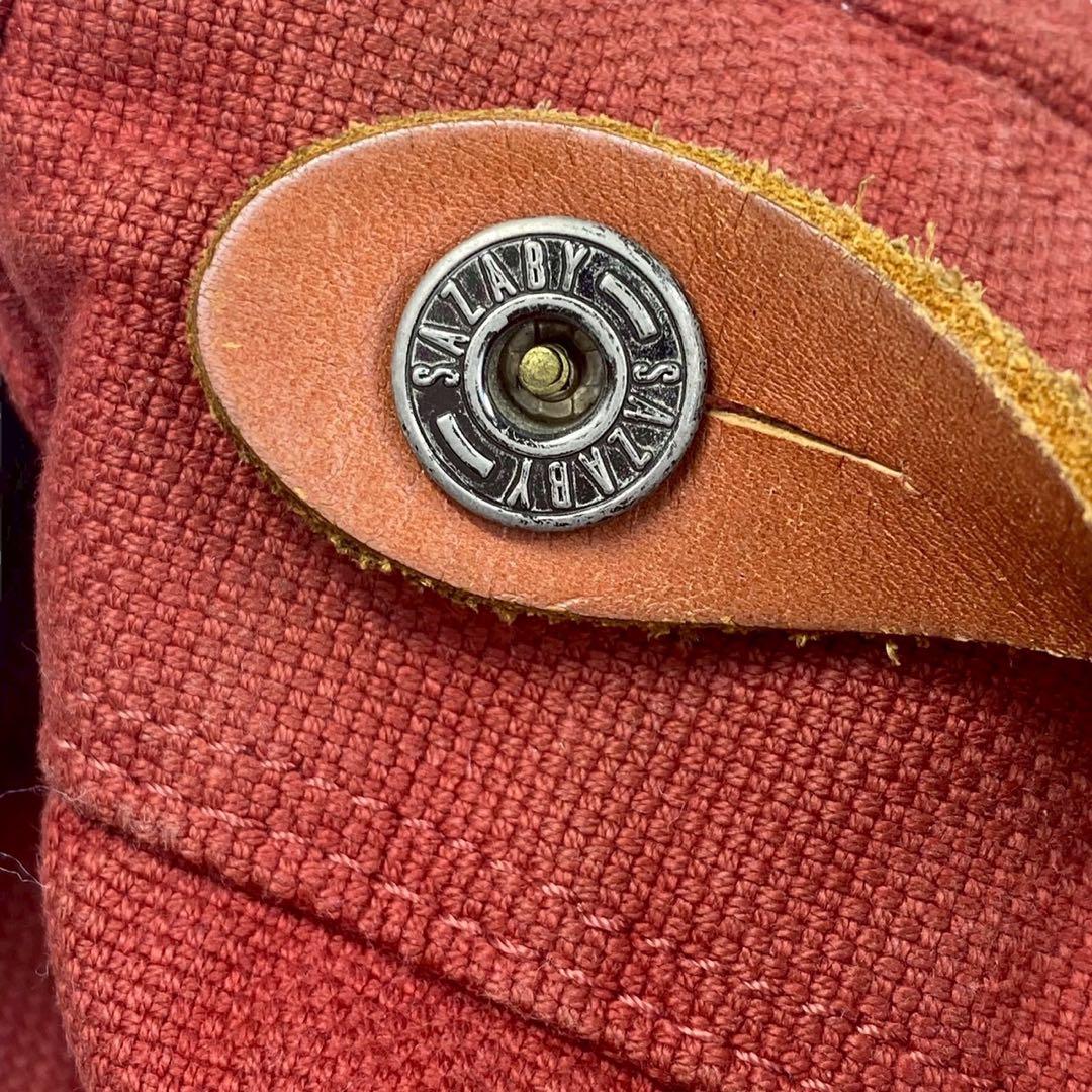 サザビー メッセンジャーバッグ キャンバス レッド 斜めがけ 虹