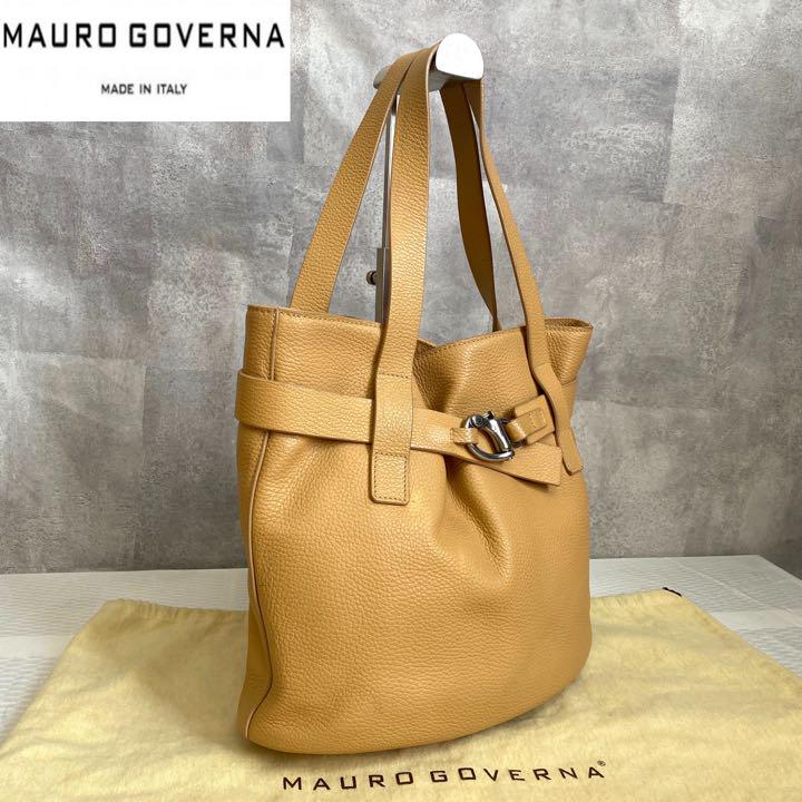 【MAURO GOVERNA】TAURILLON ライトベージュ トートバッグ