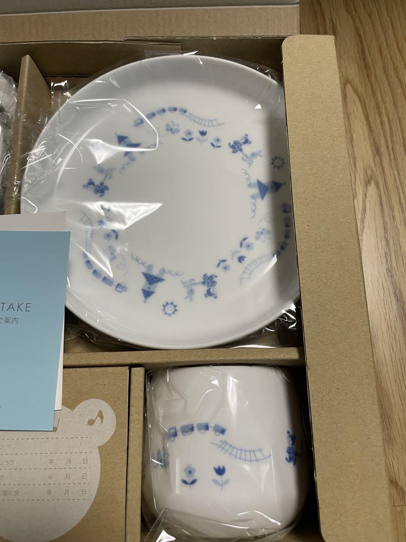 【新品・未使用】ノリタケ　ライトステップ　ベビー食器　ブルー