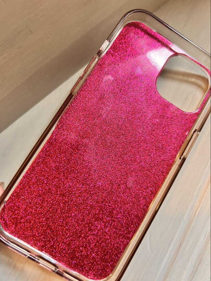 DIESEL 携帯ケース iPhone15 ピンク ラメ 可愛い ギャル