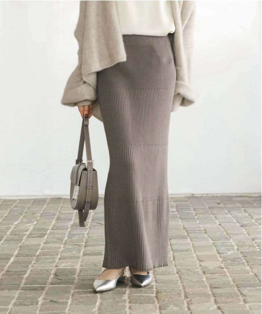 NOBLE リブニットタイトスカート NOBLE リブニットタイトスカート