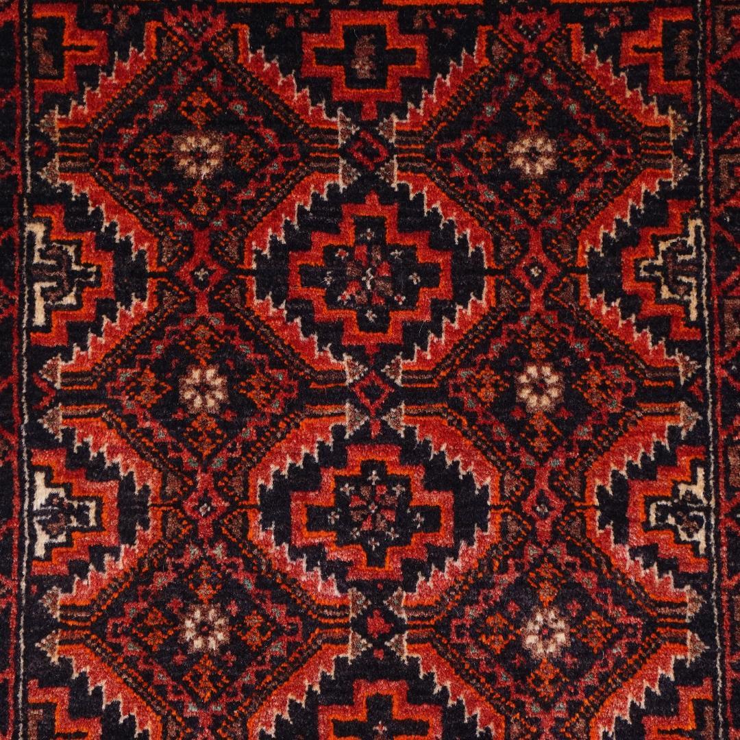 カニ様 バルーチ 71×63cm トライバルラグ ペルシャ絨毯