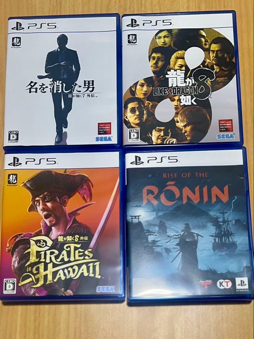 PS5ソフト4本セット 龍が如くシリーズ+ronin