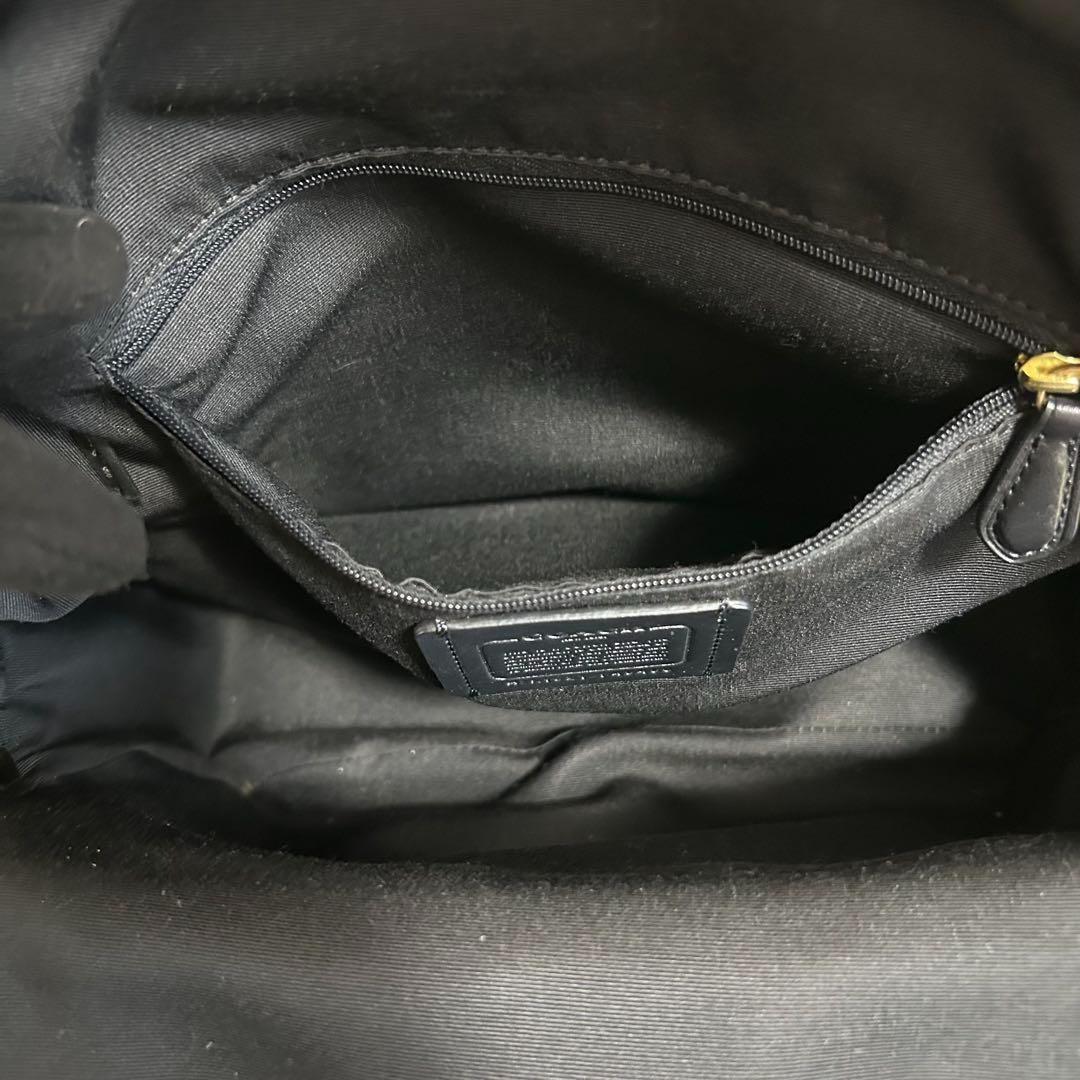 【希少】コーチ リュック グラハム シグネチャー エンボス加工 レザー ブラック