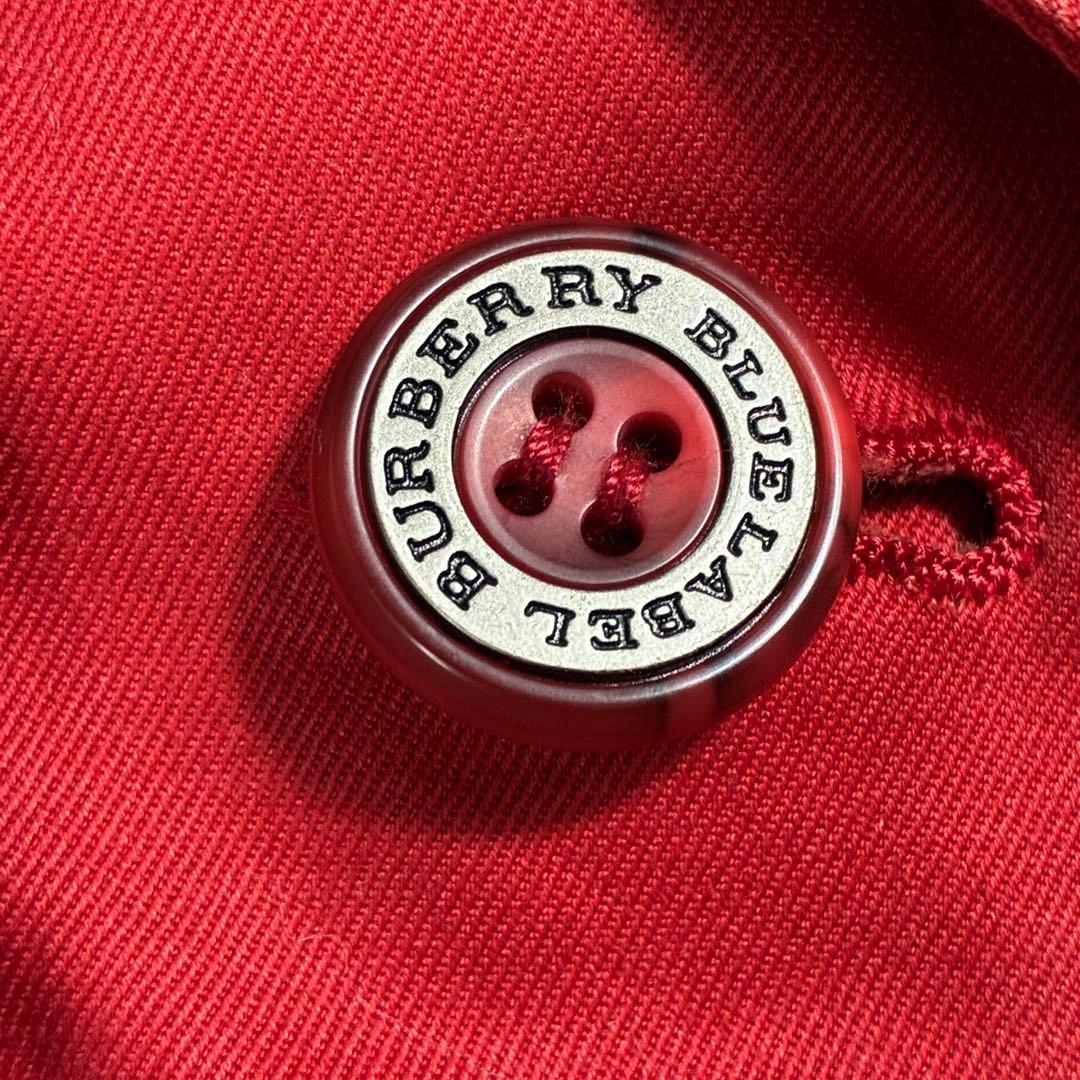 美品✨Burberry Blue Label トレンチコート ベルト レッド 美品✨Burberry Blue Label トレンチコート ベルト レッド