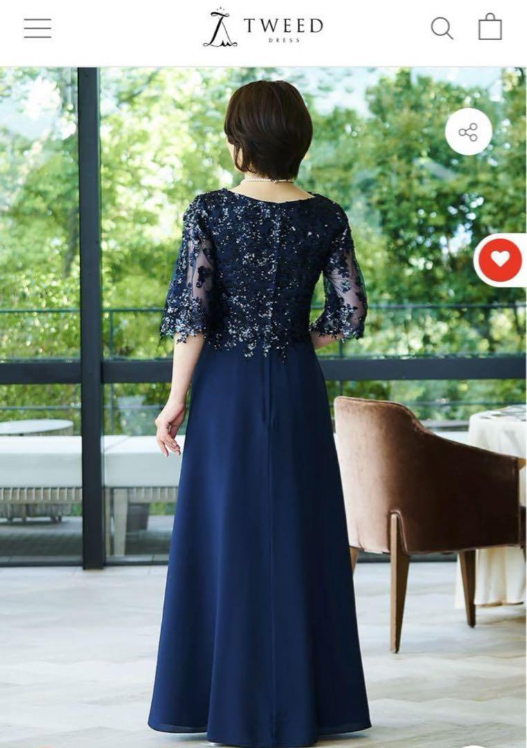 TWEED DRESS ツイードドレス マザーズドレス パーティーバッグ付 画像3