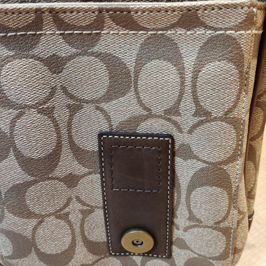 COACH メッセンジャーバッグ ベージュ/ブラウン