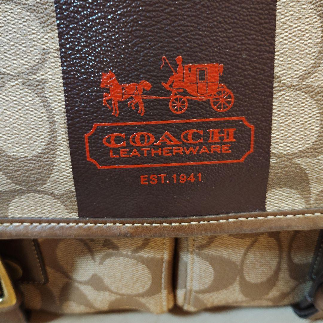 COACH メッセンジャーバッグ ベージュ/ブラウン