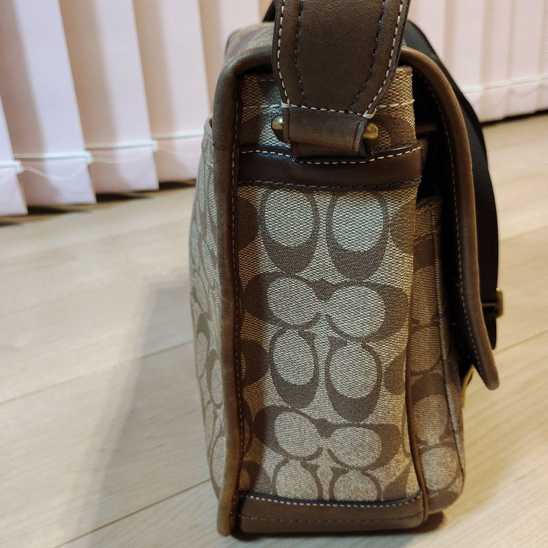 COACH メッセンジャーバッグ ベージュ/ブラウン