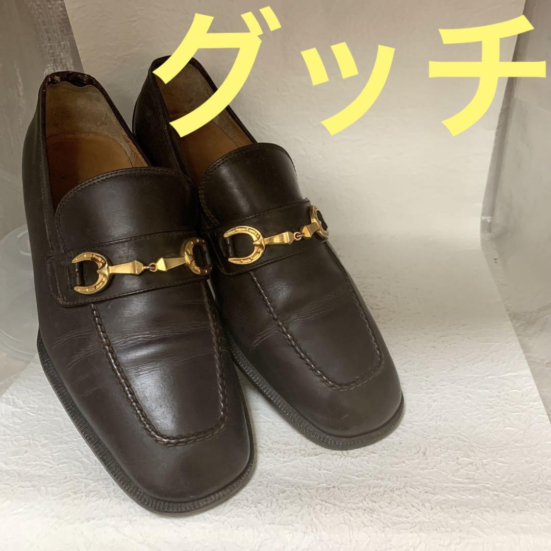 ⭐️大人気 GUCCI グッチ メンズシューズ 23.5㎝ ブラウン レザー