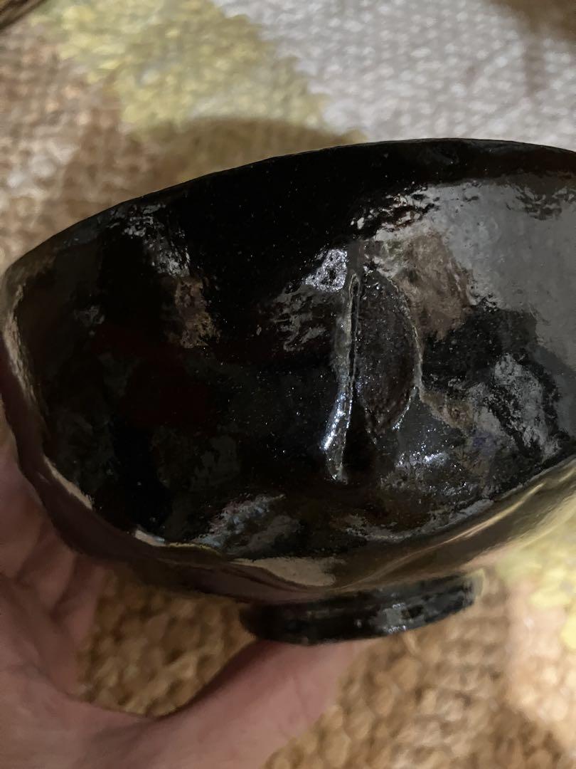 佐々木昭楽　黒楽　のんこう写抹茶碗木箱付き