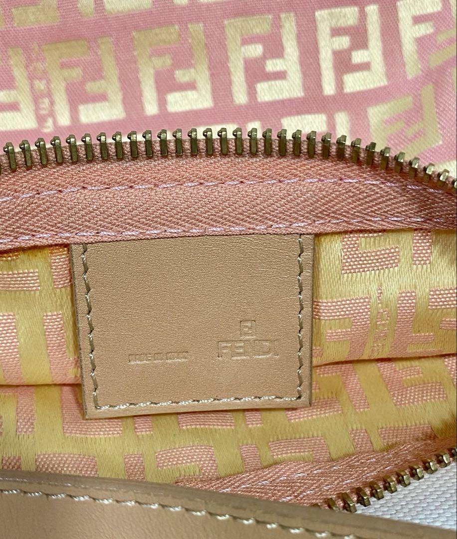 FENDI フェンディ ズッキーノ アクセサリーポーチ ピンク 新品同様