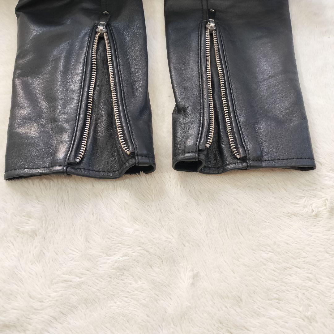 【良品】ユナイテッド　トウキョウ　シングルライダースジャケット　ラムレザー　黒