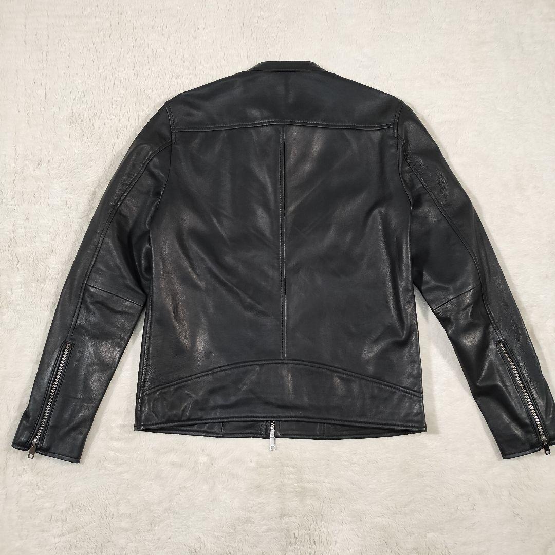【良品】ユナイテッド　トウキョウ　シングルライダースジャケット　ラムレザー　黒