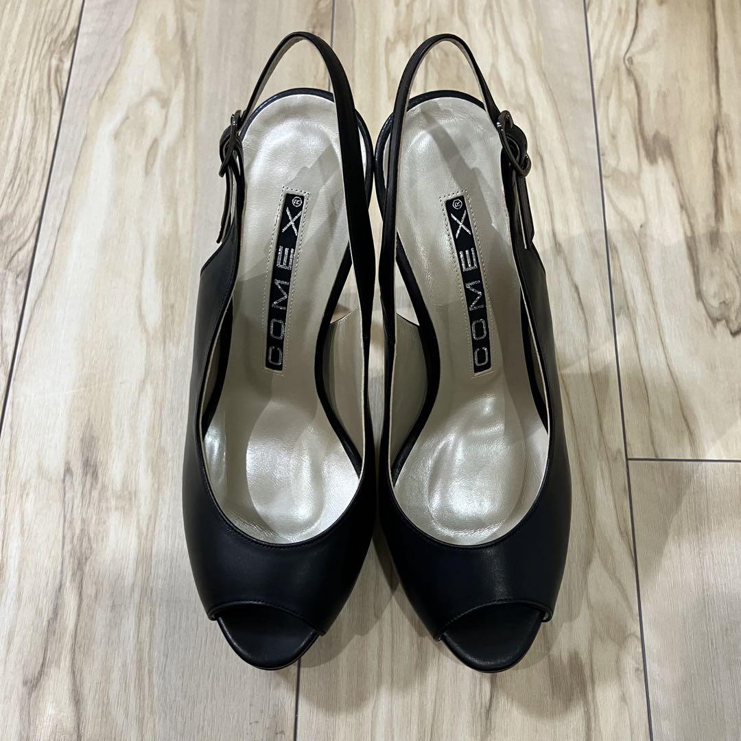 ✨ 極美品✨コメックス オープントゥ ハイヒール パンプス L レッドソール 黒