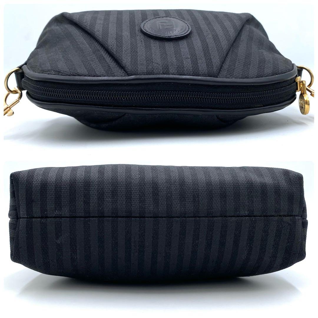 FENDI✨ショルダーバッグ 2way ドーム型 ペカン柄 FFロゴ ブラック