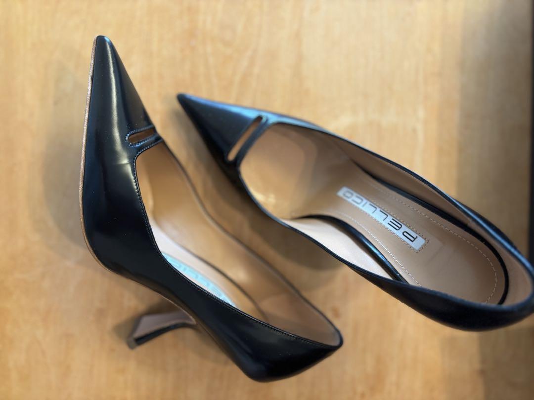 PELLICO | エナメル バックスリング パンプス 1.0cm BLACK