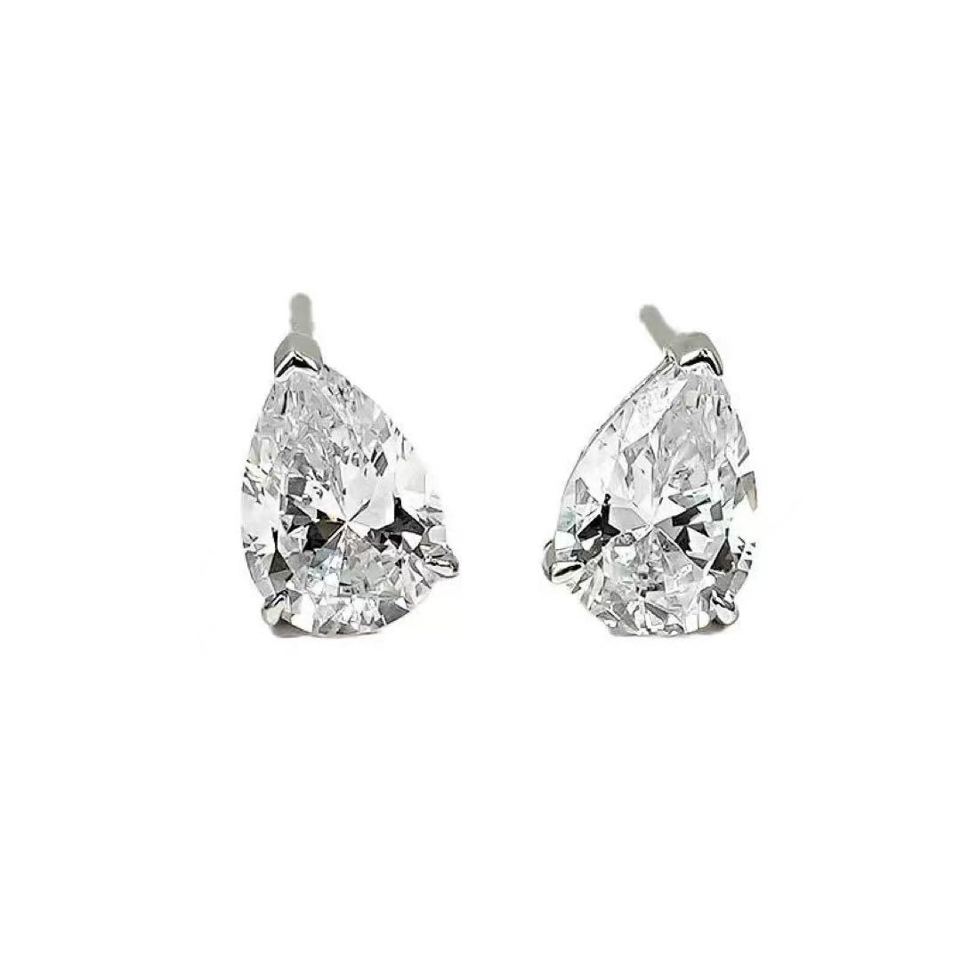 【新品、本物、当店在庫だから安心】 最高級 ドロップ キラキラピアス 2カラット アクセサリー