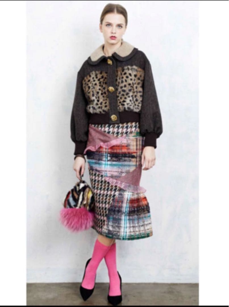 leur logette/ルルロジェッタ パッチワーク・フリル・スカート