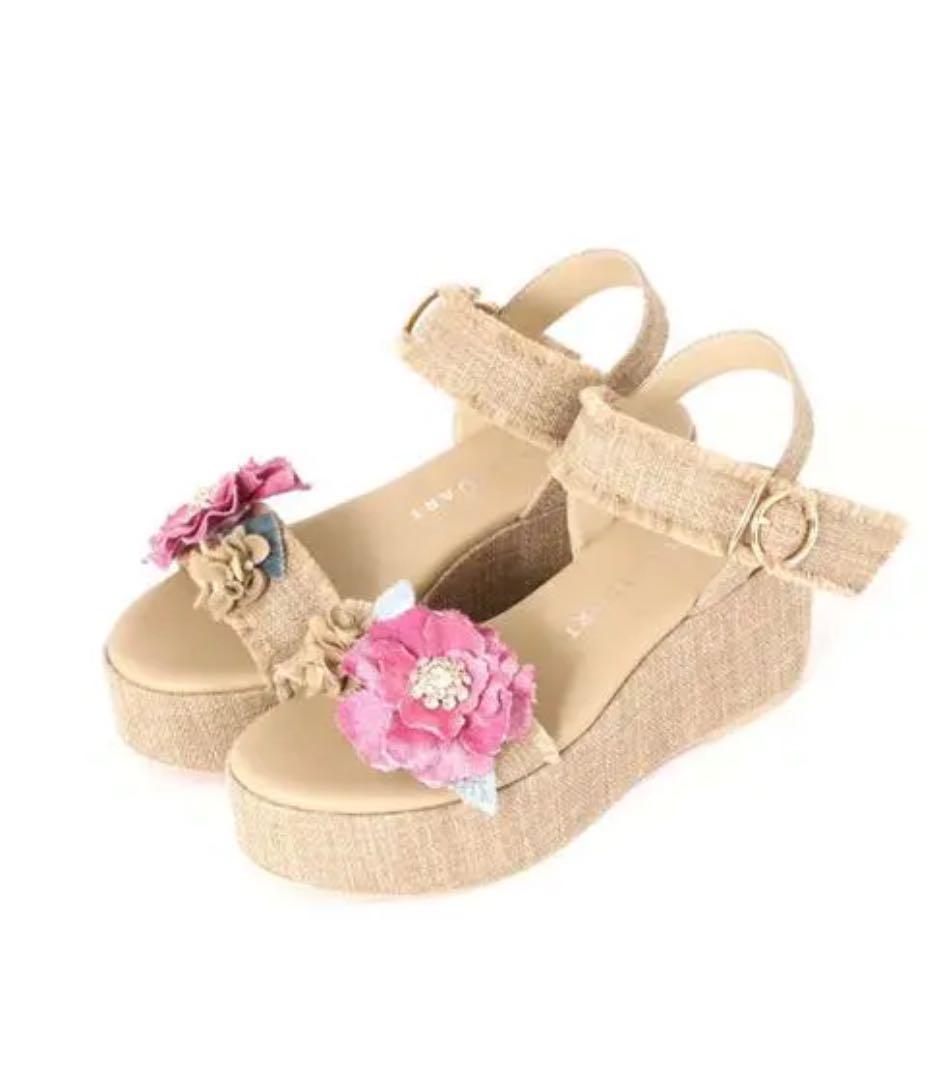 【堀田茜さん着用 美人百花６月号掲載商品】トロピックプラットフォームサンダル
