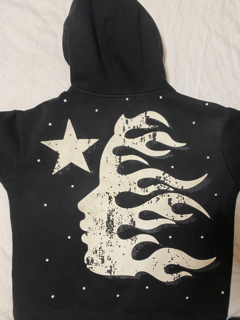 hellstar パーカー ブラック 裏起毛