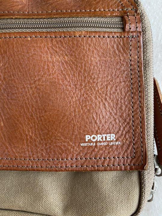PORTER vegetable tanned leather ボディバッグ 8rjnX-m14241935534 在庫好評