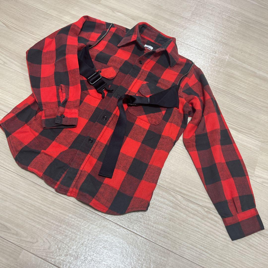 【OLD PARK】オールドパーク 古着リメイク CPOシャツ チェックシャツ