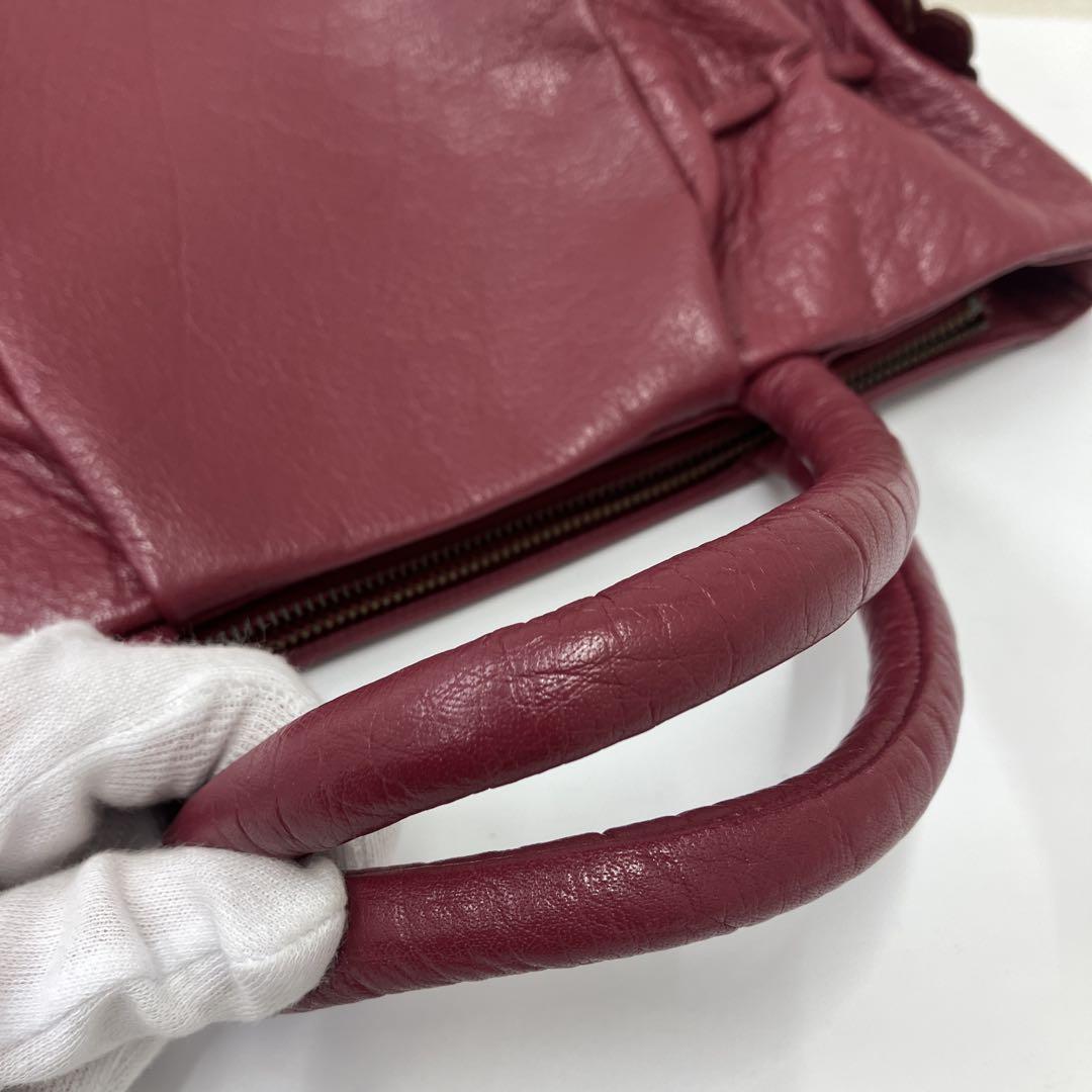 ○8558 IBIZAイビサ イビザ トートバッグ ハンドバッグ ボルドー