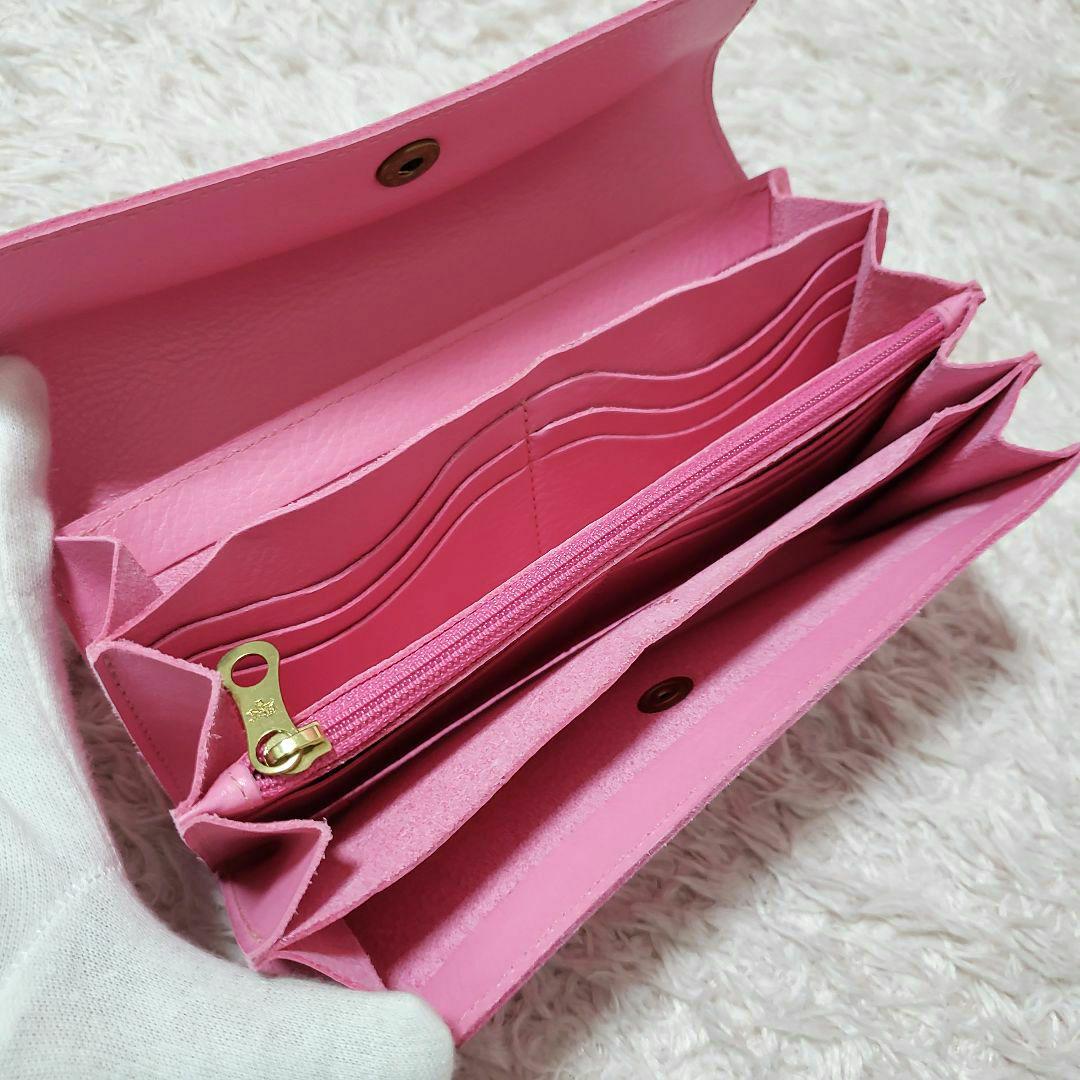 IL BISONTE イルビゾンテ バブルガム ピンク ライトピンク極美品長財布