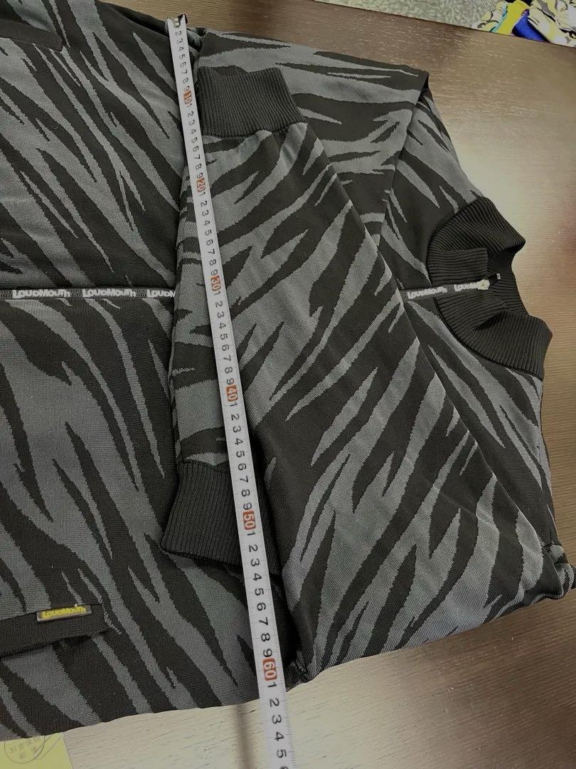 【T-ポイント5倍】 ゼブラ柄 着用1回のみ】Loudmouth ニットアウター XXL 裏起毛 メンズウェア