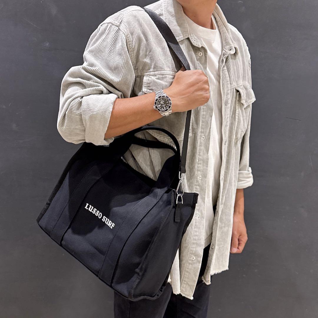 通勤に便利♡LUSSO SURF 2wayショルダートートバッグ　ブラック