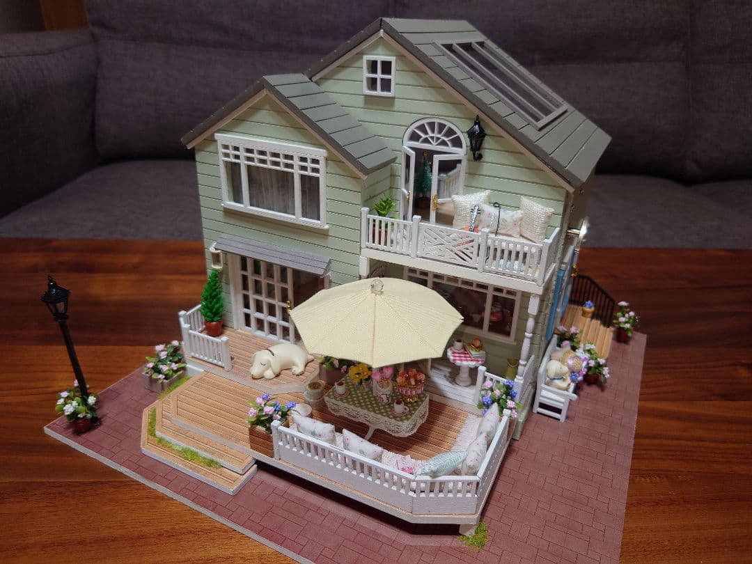 出産祝い 【完成品】Rylai木製ミニチュアドールハウス 完成品】Rylai