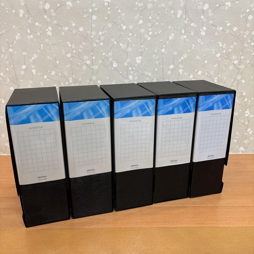 BUFFALO CD/DVD収納ファイルケース 120枚用5個セット