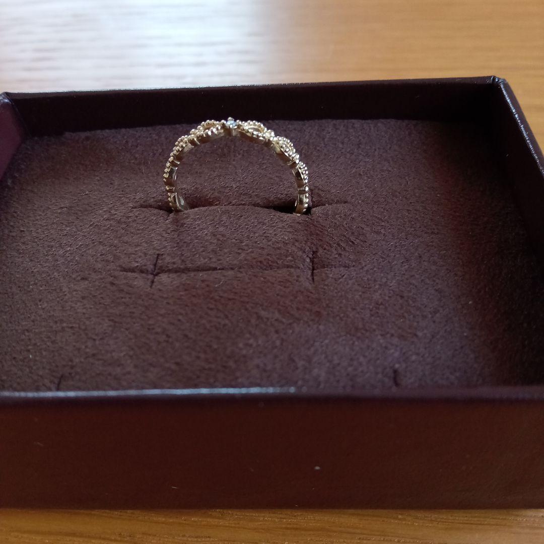 マニエールドノジェス 10Kゴールド 透かしウェーブデザインリング
