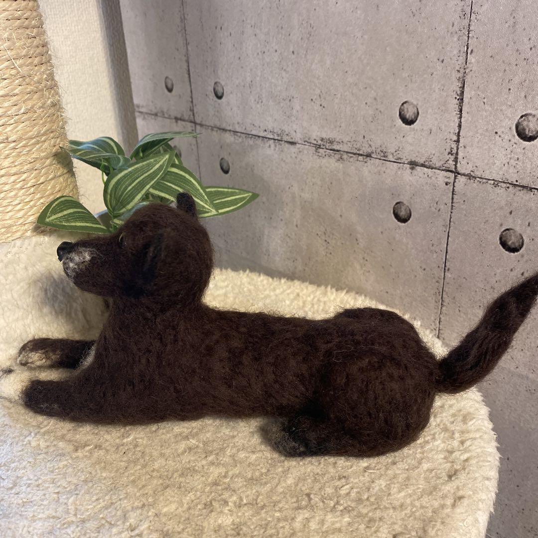 羊毛フェルト　犬