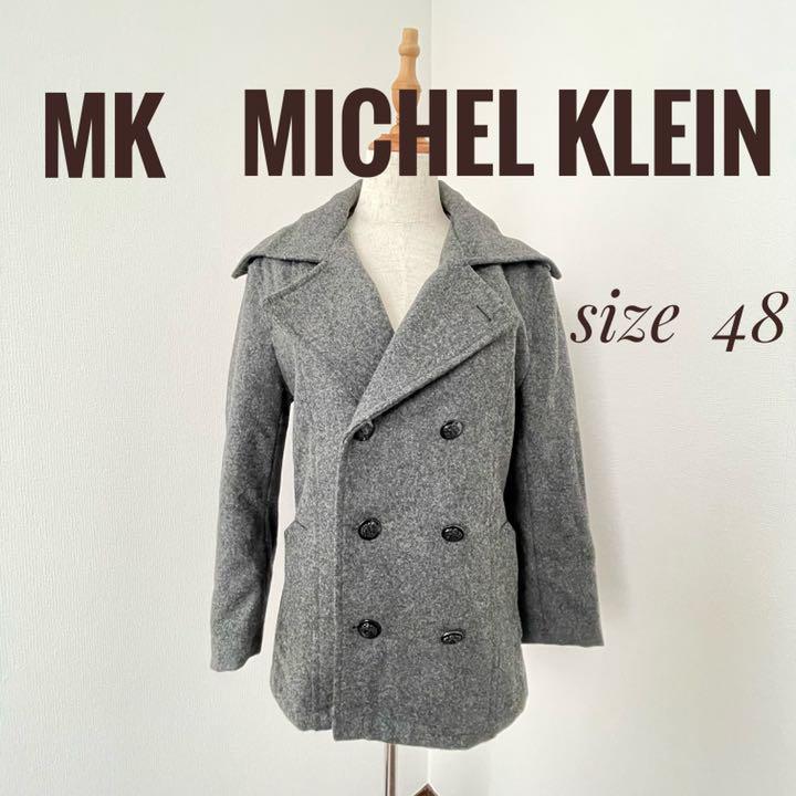 MICHEL KLEIN コート 厚手 メンズ グレー