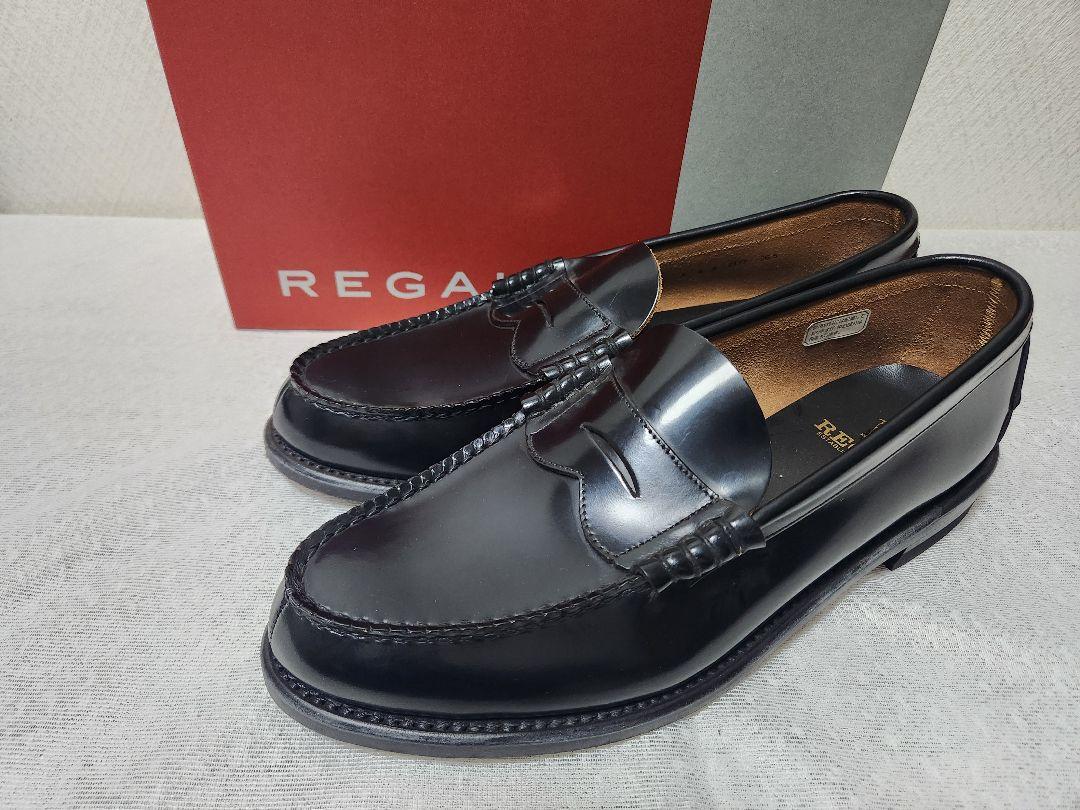 【使用1回】REGAL　リーガル　コインローファー　ブラック　2177 使用1回】REGAL リーガル コインローファー ブラック 2177