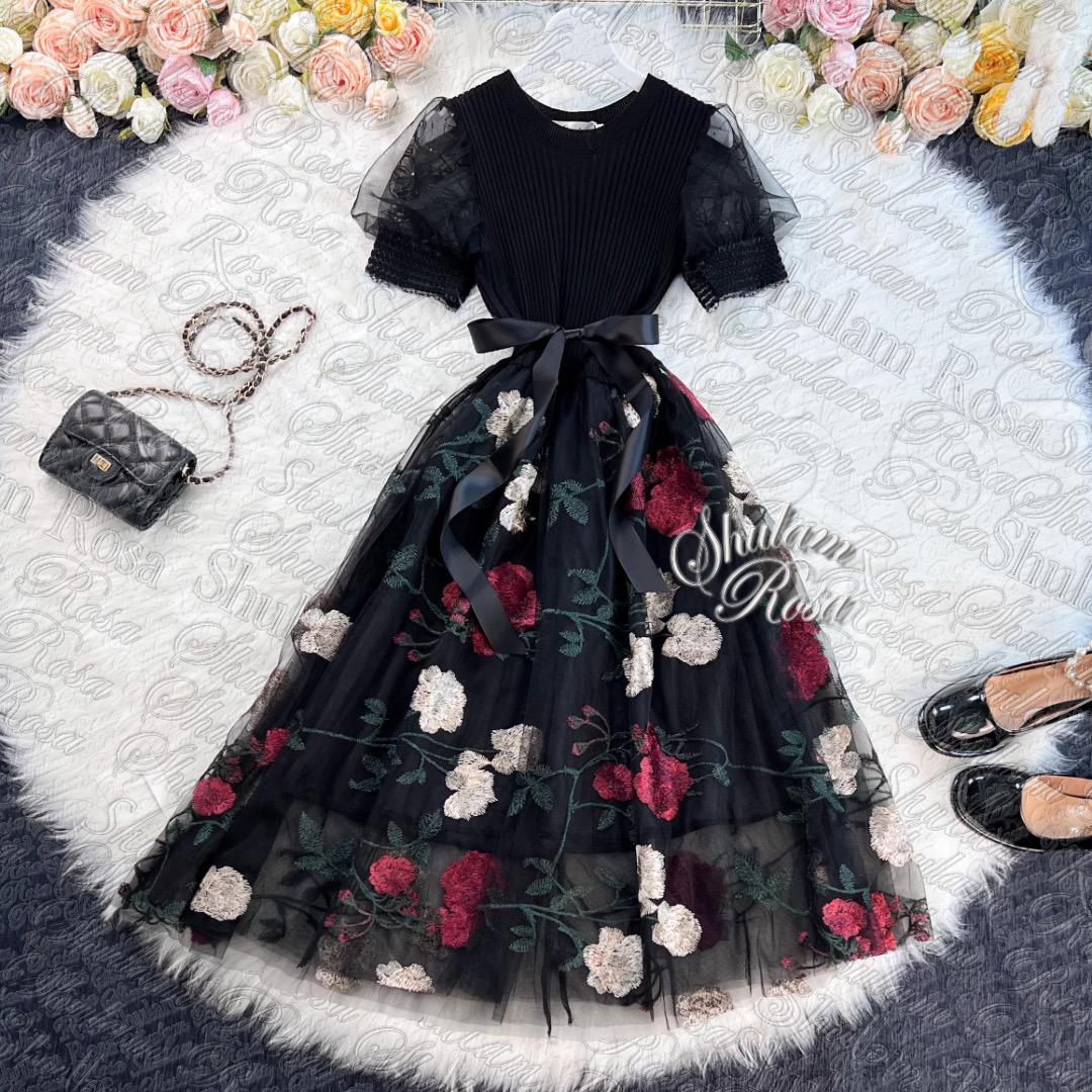 驚きの安さ 即日発送】刺繍の花咲く♡レースとチュールがふんわり重なる スーツ・フォーマル・ドレス