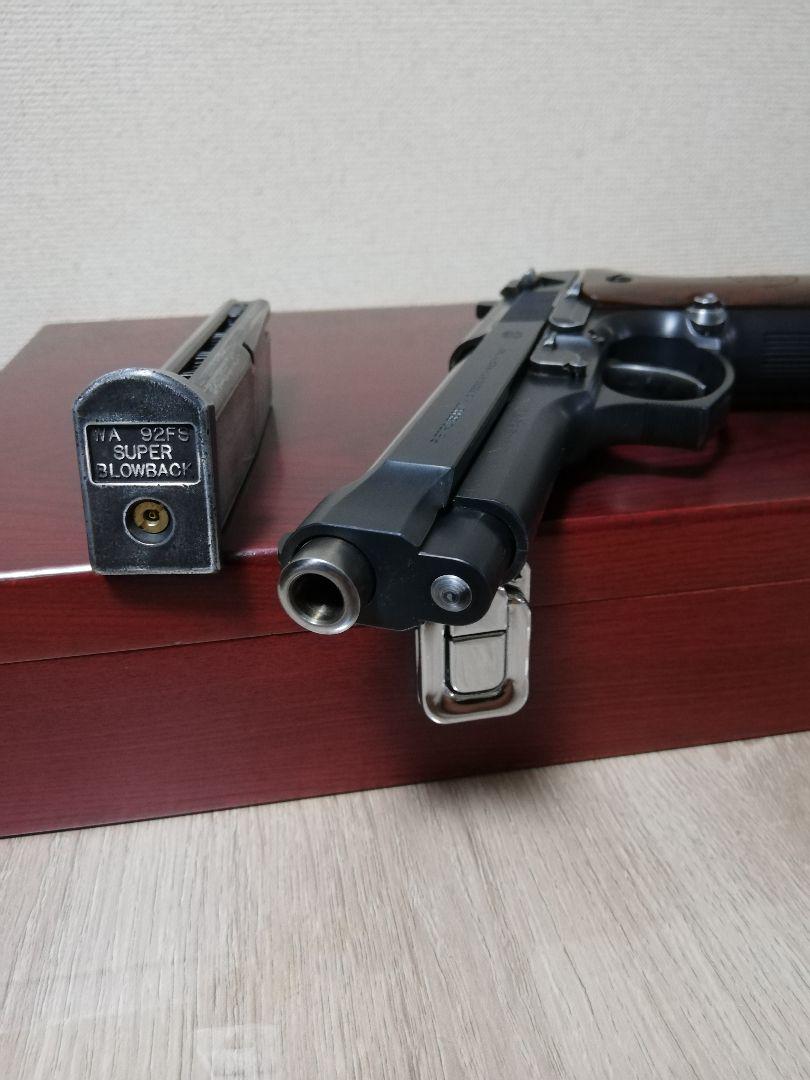 ⭐WAウエスタンアームズ ベレッタ92FS ガスブロ⭐木製グリップ&ケース付 WA ベレッタ M92FS プレミアムエディション 木製グリップ GBB