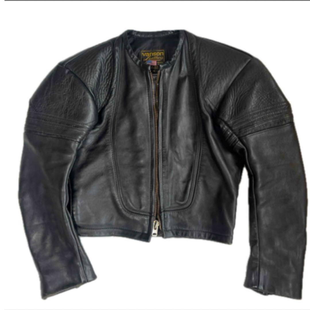 VANSONライダース TALONジッパー サイズ38 オールドバンソンC2 VANSON オールド バンソン ライダース ワンスター TALON 36 黒
