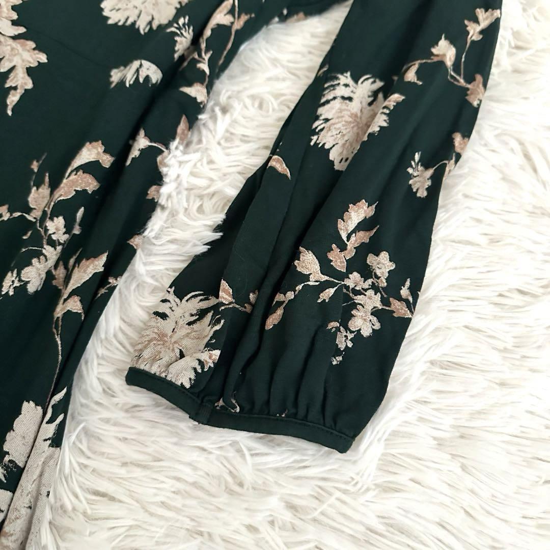 美品✨ローラアシュレイ 花柄 ロング ワンピース 深グリーン