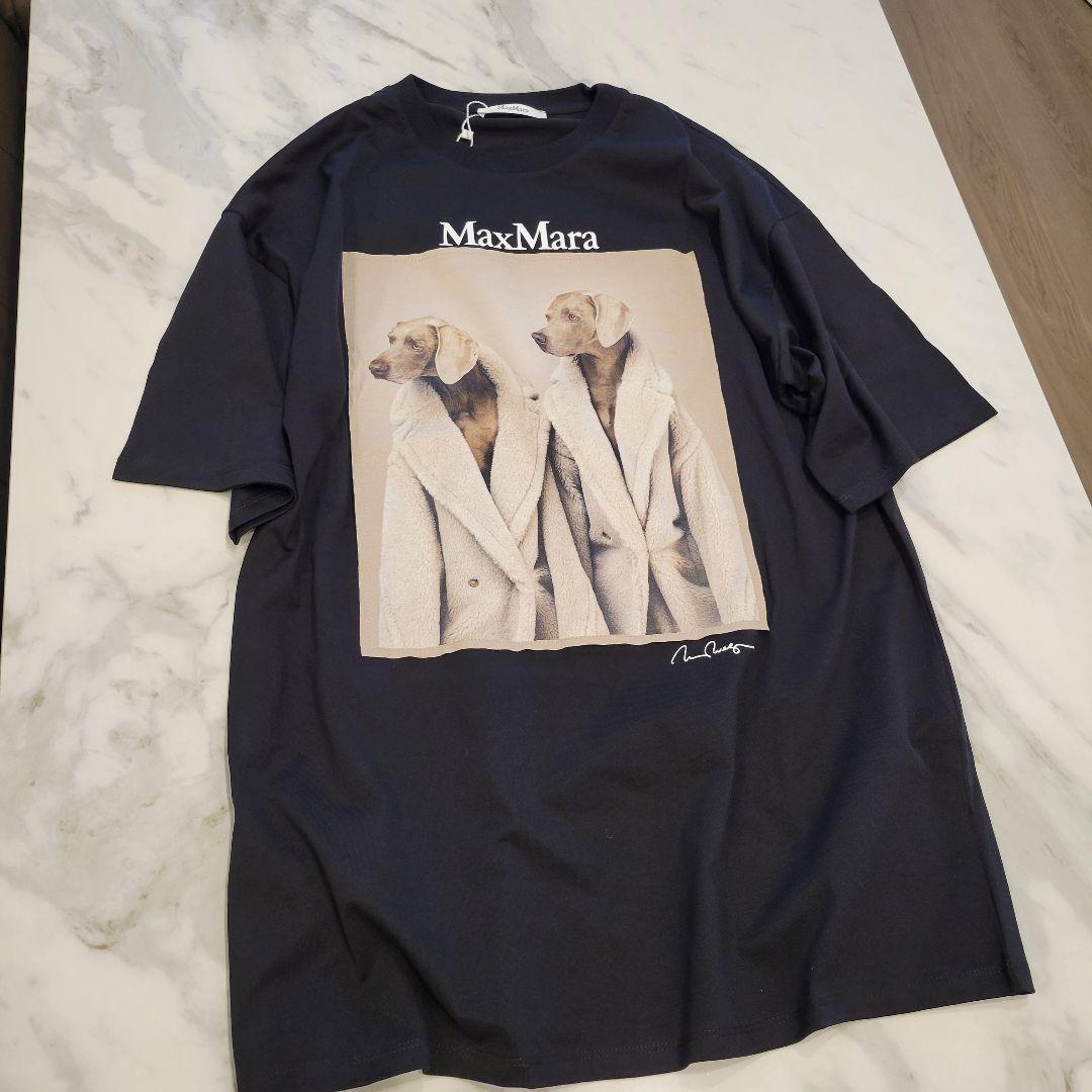 ★ラスト1点★Max Mara ウェグマンプリント ブラック Tシャツ S