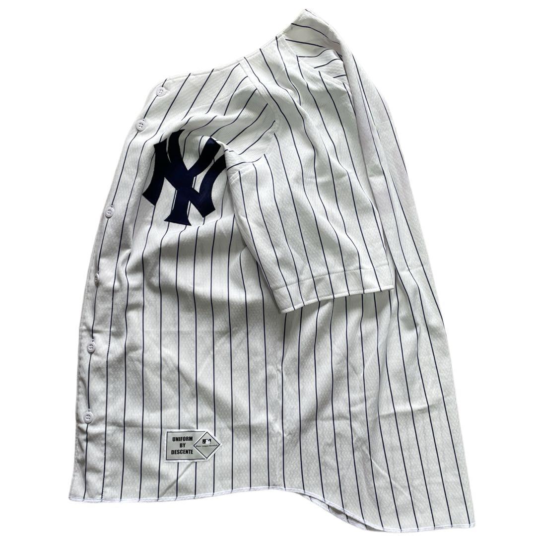 ユニフォーム ベースボール 野球 NY ヤンキース デサント 縦縞 日本製 古着
