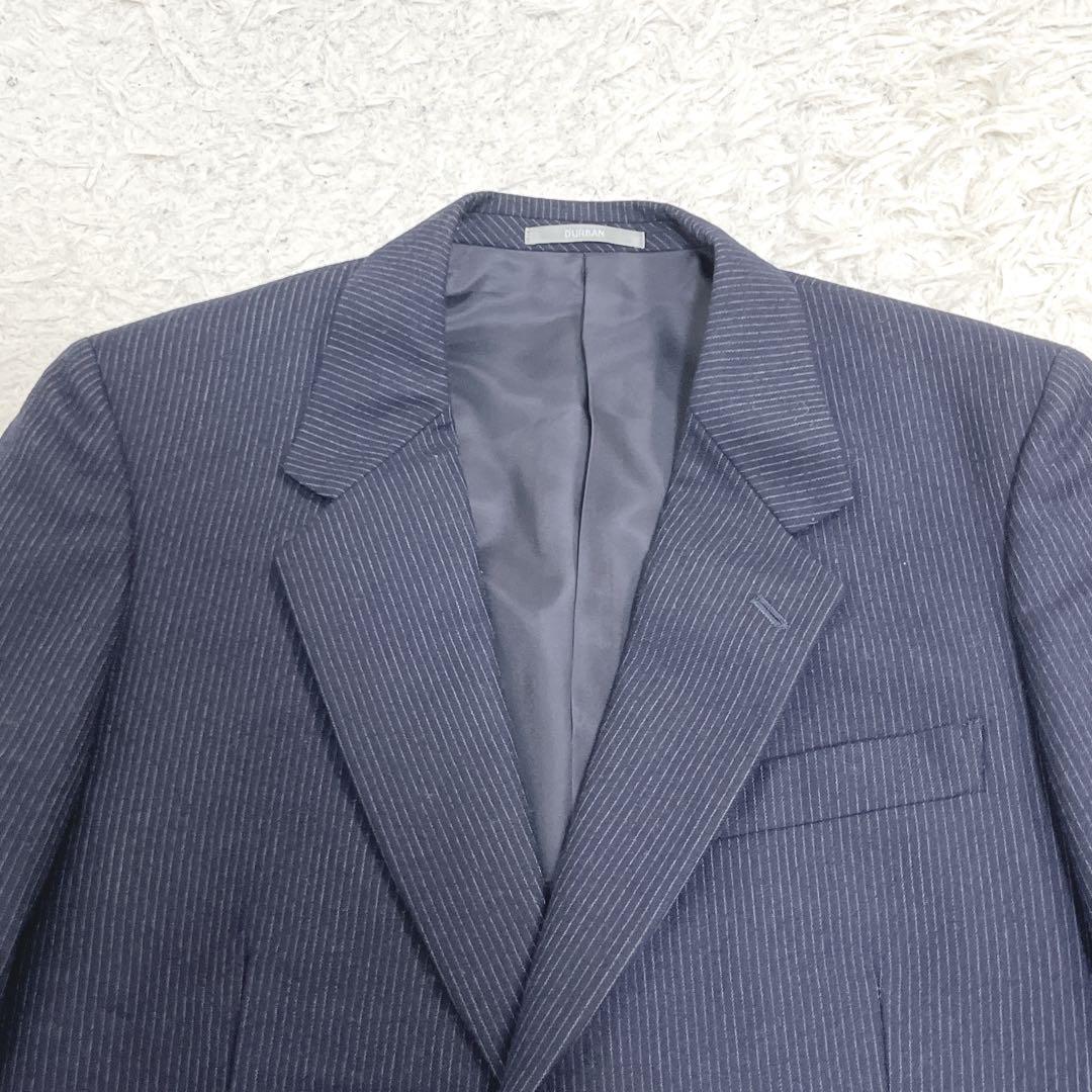 美品【ダーバン】NEW WOOL 100%シャドーストライプテーラードジャケット