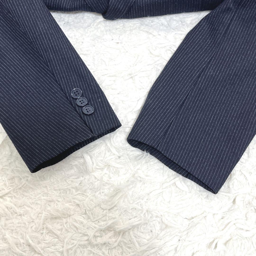 美品【ダーバン】NEW WOOL 100%シャドーストライプテーラードジャケット