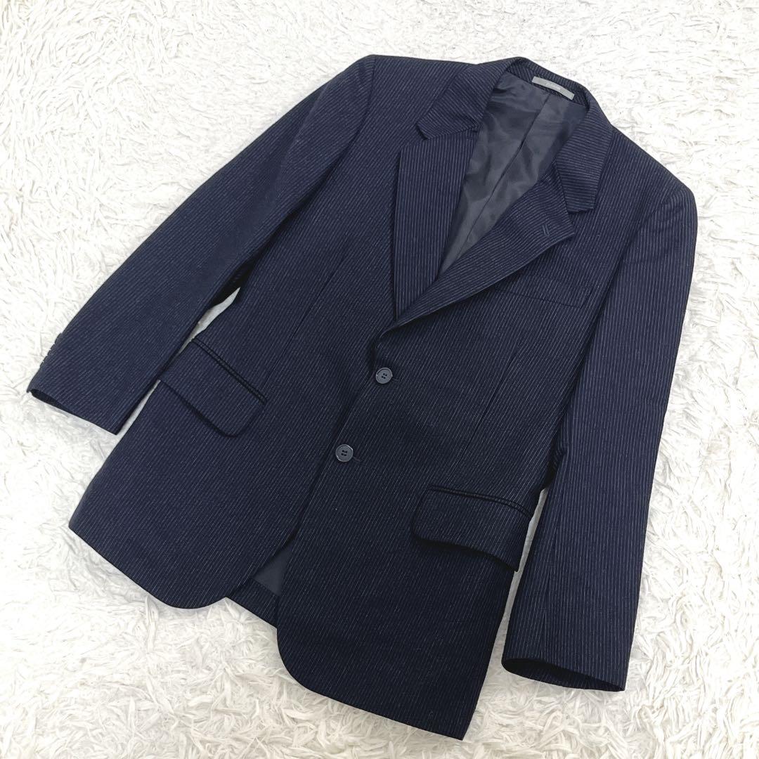 美品【ダーバン】NEW WOOL 100%シャドーストライプテーラードジャケット