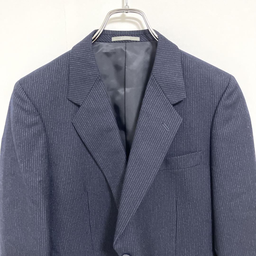美品【ダーバン】NEW WOOL 100%シャドーストライプテーラードジャケット