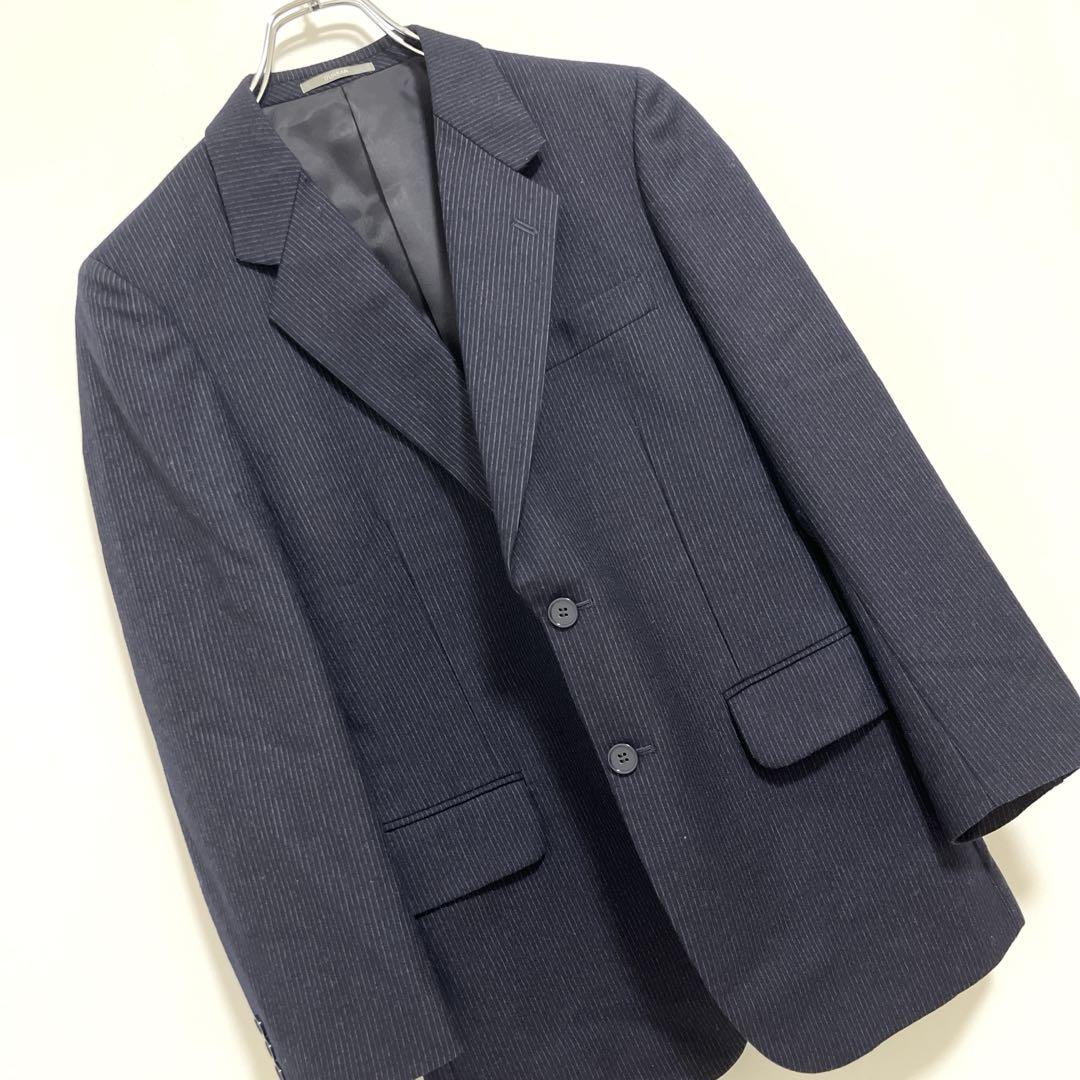 美品【ダーバン】NEW WOOL 100%シャドーストライプテーラードジャケット