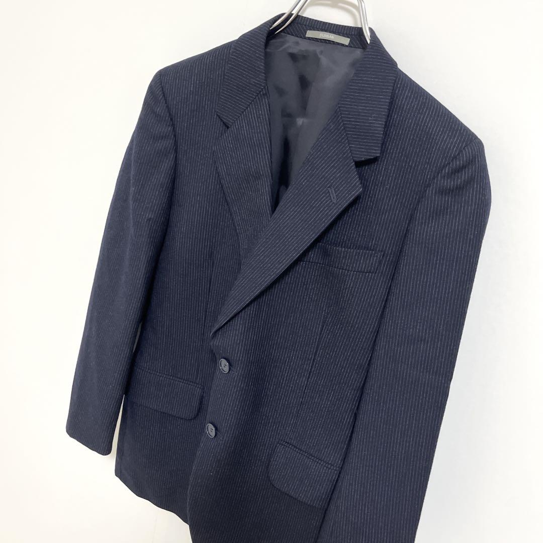 美品【ダーバン】NEW WOOL 100%シャドーストライプテーラードジャケット